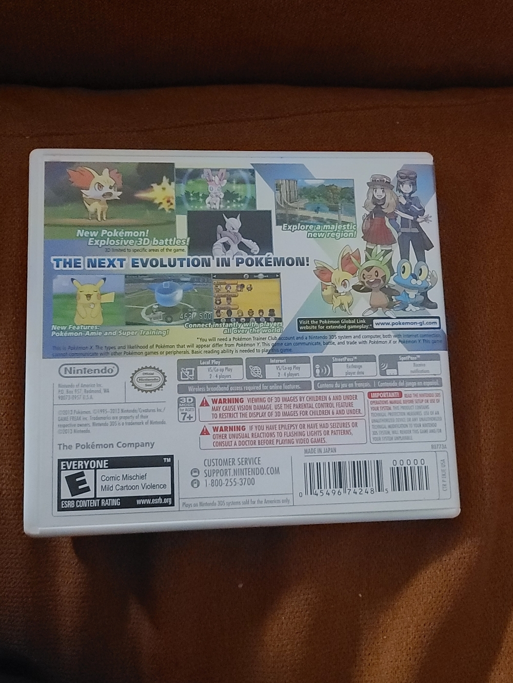 Nintendo Pokémon X  Nintendo 3DS Case And Manual Only, NO Game - Picture 2 of 4